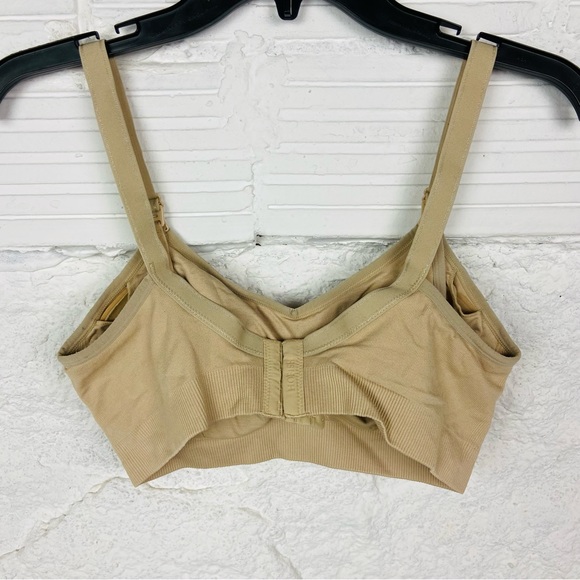 HOFISH nude stretch comfy adjustable, open front nursing bra size large - Picture 12 of 15